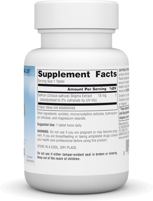 Source Naturals Serene Science Saffron Extract, For Mood Support* - 60 Tablets