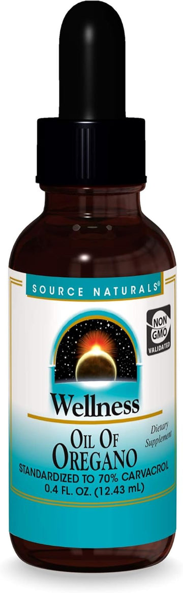 Source Naturals Wellness Oil Of Oregano, Standardized To 70% Carvacrol, Non Gmo - 0.4   - May Provide Support To The Immune System