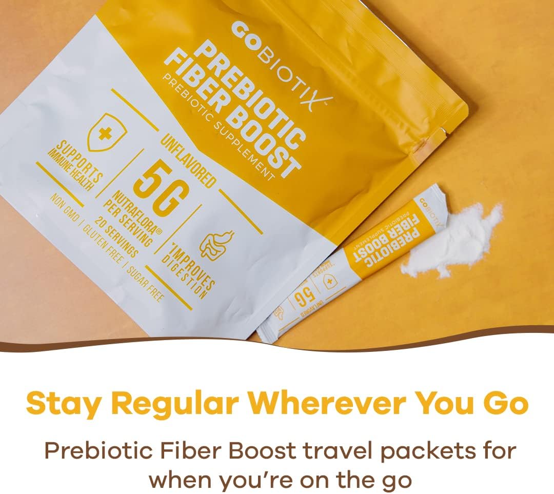 GOBIOTIX Fiber Supplement - Prebiotic Soluble Fiber Powder, Supports Gut Health and Digestive Regularity - Gummies Alternative - Gluten & Sugar Free, Keto, Vegan - 1 Scoop Daily, 20 Servings (Travel) : Health & Household