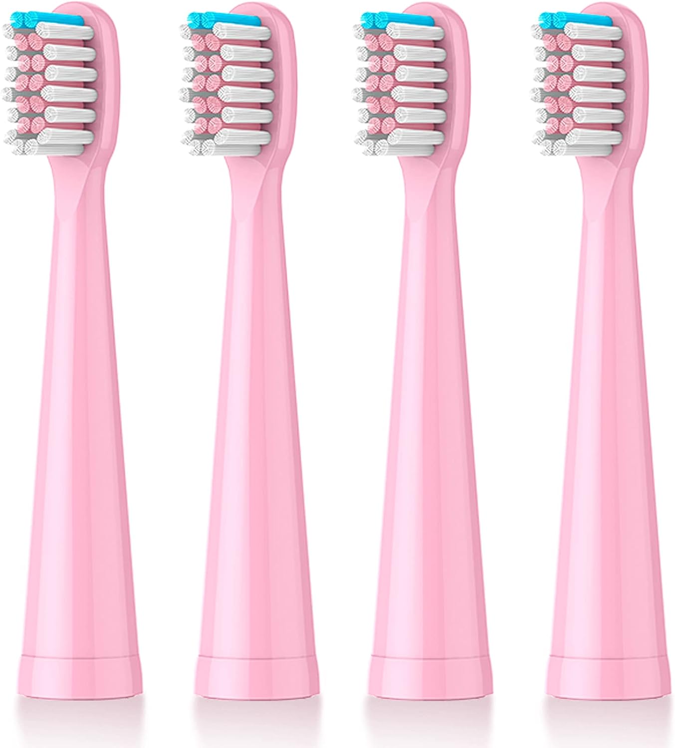 Dada-Tech Replacement Heads for Kids Electric Toothbrush DT-KE6 and DT-KE7 - Pack of 4 (Pink)