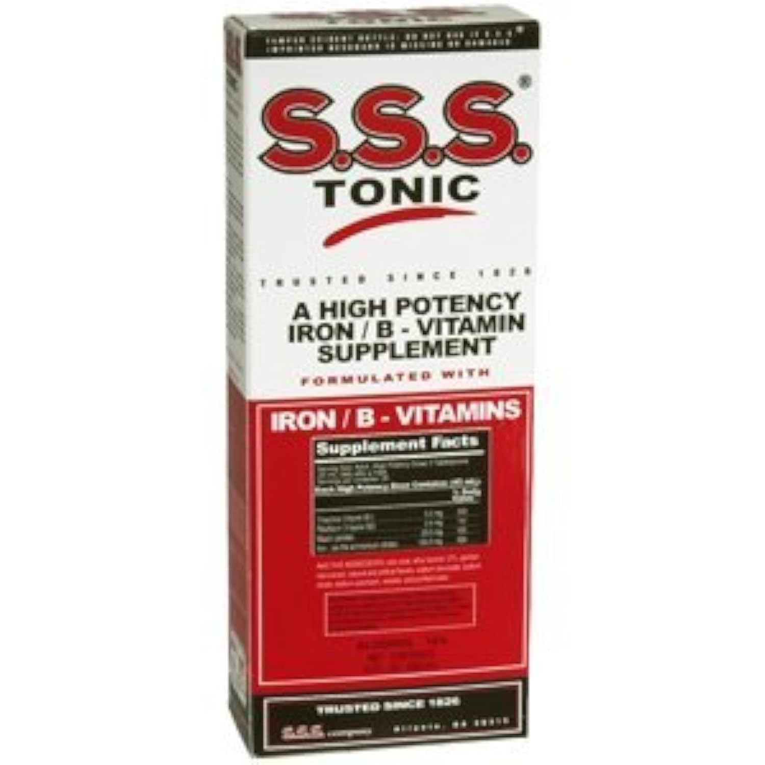 S.S.S. Tonic, Iron And Vitamin B Supplement, High Potency Vitamins, Bottle, 10 Fl Oz : Health & Household