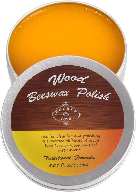 Wood Beeswax Furniture Polish Traditional Beeswax Polish for Wood Furniture, Floors,Wood Doors, Tables, Chairs to Protect & Care,5.07 fl.oz/150ml