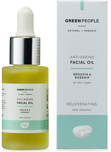 Green People Anti-Ageing Facial Oil - Paraben & Alcohol Free - Cruelty Free & Vegan, 30Ml
