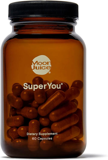Moon Juice Superyou Natural Calming Supplement & Daily Mood Support - 250Mg Ashwagandha, 150Mg Rhodiola, 450Mg Shatavari & 150Mg Amla - Organically Grown, Vegan, Non-Gmo (60 Capsules) (Bottle)