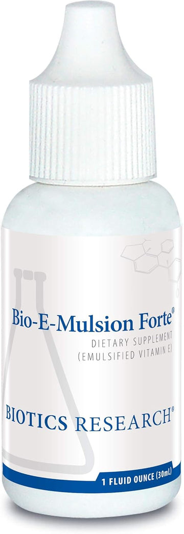 Biotics Research Bio E Mulsion Forte 1 Fliud Ounces, 30 Ml Vitamin E 30 Iu / 5 Drops, Emulsified, Supports Cell Function, Potent Antioxidant Supports Immune Function, Heart Health, 1 Fluid Ounces