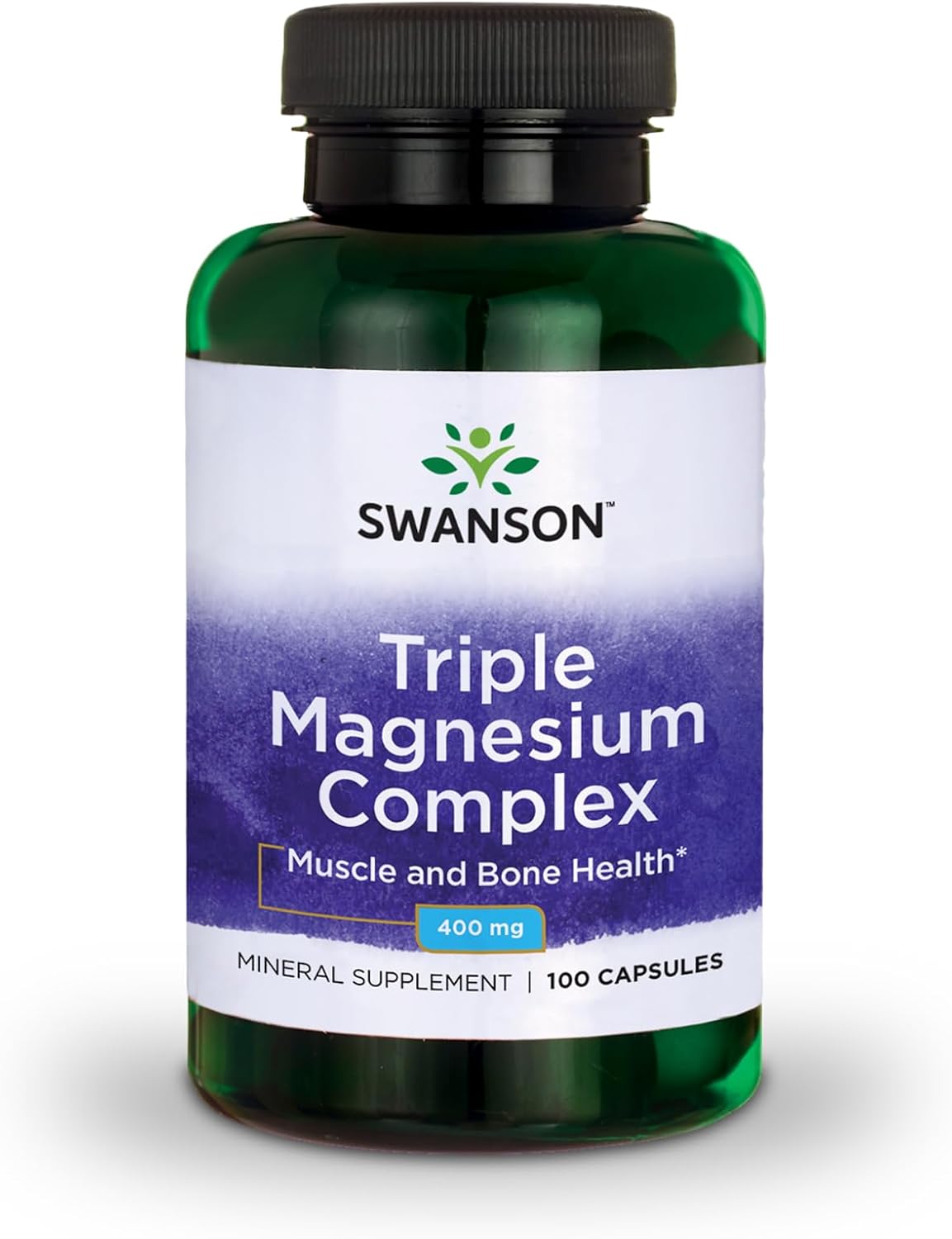 Swanson Triple Magnesium Complex - 100 Capsules, 400Mg Each