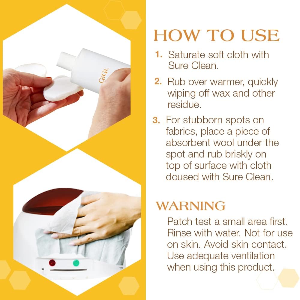 GiGi Sure Clean – All-Purpose Wax Warmer and Surface Cleaner, 8 fl oz : Hair Waxing Tools : Health & Household