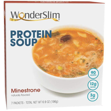 Wonderslim Protein Soup, Minestrone Soup, 90 Calories, 12G Protein, Low Sugar (7Ct)