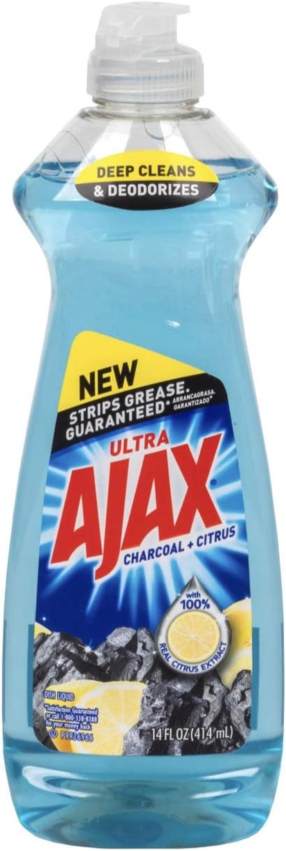 Ajax Charcoal & Citrus Dish Liquid, 14 oz Bottles 4 Pack : Health & Household