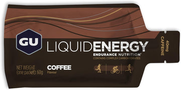 Gu Energy Liquid Energy Gel With Complex Carbohydrates, Vegan, Gluten-Free, And Dairy-Free On-The-Go Energy For Any Workout, 12-Count, Coffee