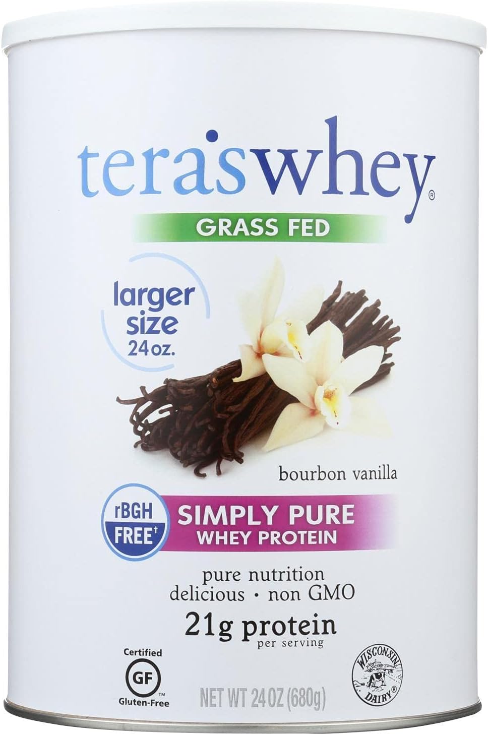 Simply tera's Pure whey Protein Powder, Family Size Bourbon Vanilla Fl