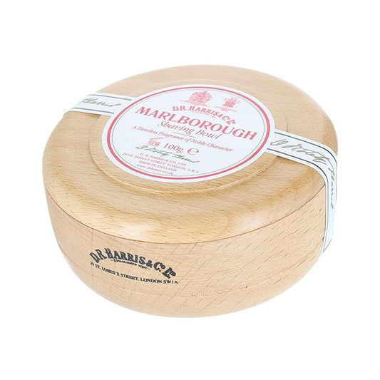 D.R. Harris Marlborough Shaving Soap In Beech Wood Shaving Bowl - 100G | Solid White Triple-Milled Shaving Soap | Shaving Soap For Men, Shave Soap For Men, Shaving Bowls For Men : Beauty & Personal Care
