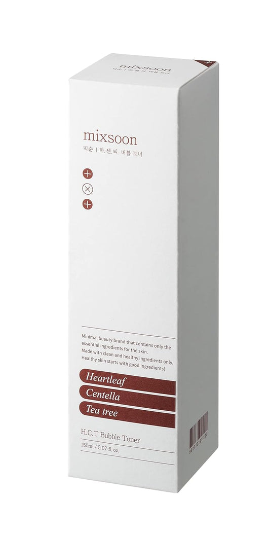 Mixsoon H.C.T. Bubble Toner 150Ml / 5.1 Fl.Oz | Facial Moisturizer For Dry, Sensitive Skin | Heartleaf, Centella Asiatica, Tea Tree For Soothing