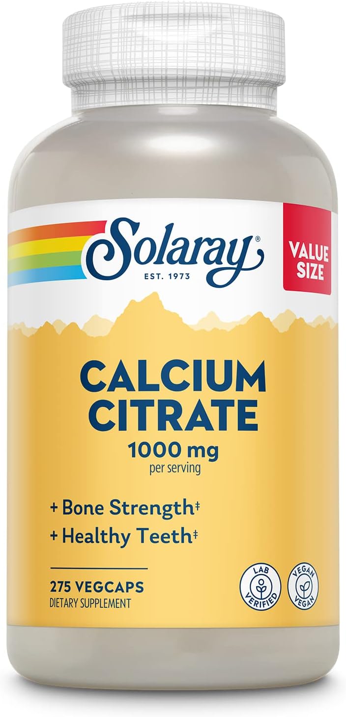Solaray Calcium Citrate Complex, 1000 mg (68 Serv, 275 Count)