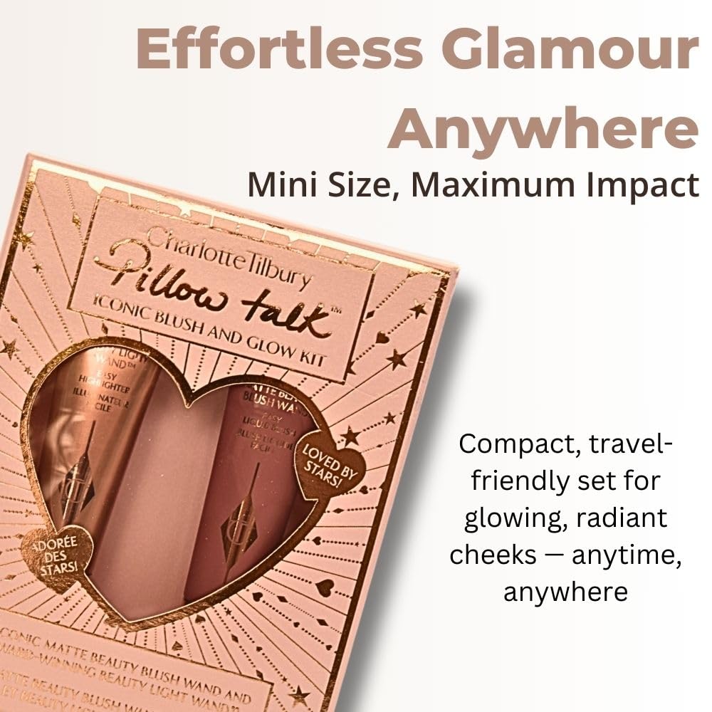 Charlotte Tilbury Pillow Talk Iconic Blush And Glow Kit : Beauty & Personal Care