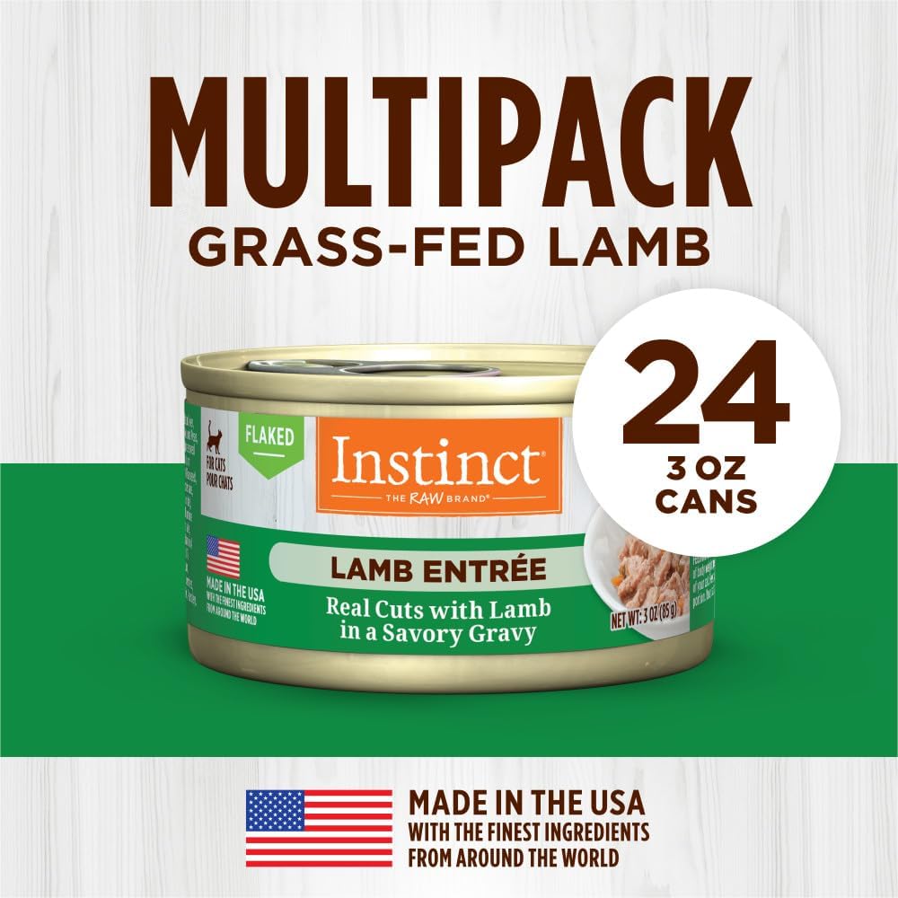 Instinct Flaked Lamb Entrée Wet Cat Food - 3 Ounces, 24 Pack : Pet Supplies