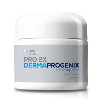 Pro 2X Derma Progenix Cream - Anti Aging Cream - 2 Month Supply - Skin Firming Moisturizer With Vitamin C, Collagen, & Ceramides - Reduce Wrinkles Appearance - Improve Skin Tone, Texture, & Hydration