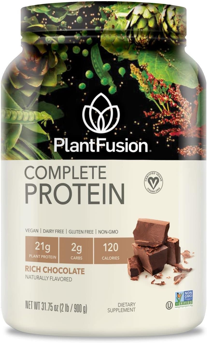 PlantFusion Complete Vegan Protein Powder - Plant Based With BCAAs, Di