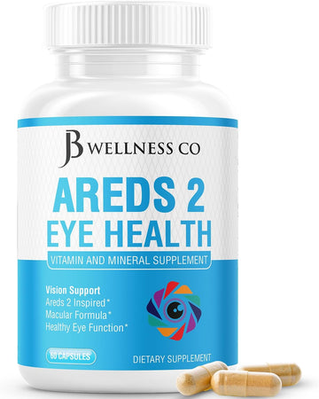 Jb Wellness Areds 2 Eye Vitamin & Mineral Supplement, Contains Lutein, Vitamin C, Zeaxanthin, Zinc & Vitamin Enhance Vision Supplement - 60 Count