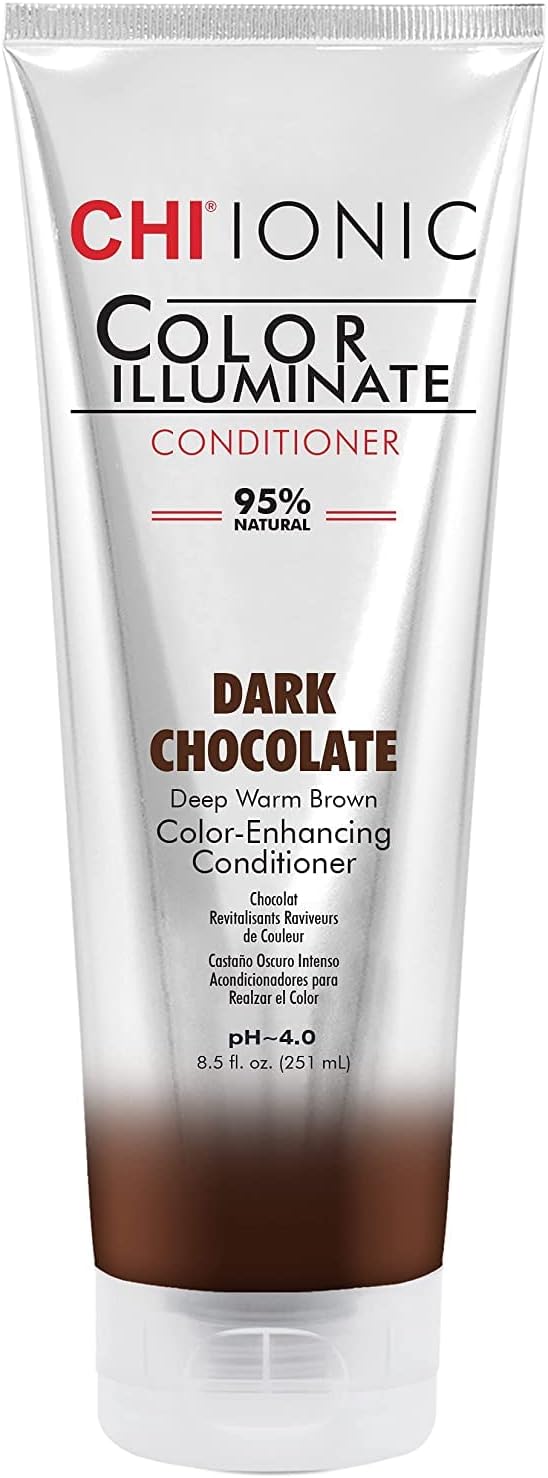 Chi Ionic Color Illuminate Conditioner, Dark Chocolate, Color Enhancing Conditioner, 251 Ml, Brown