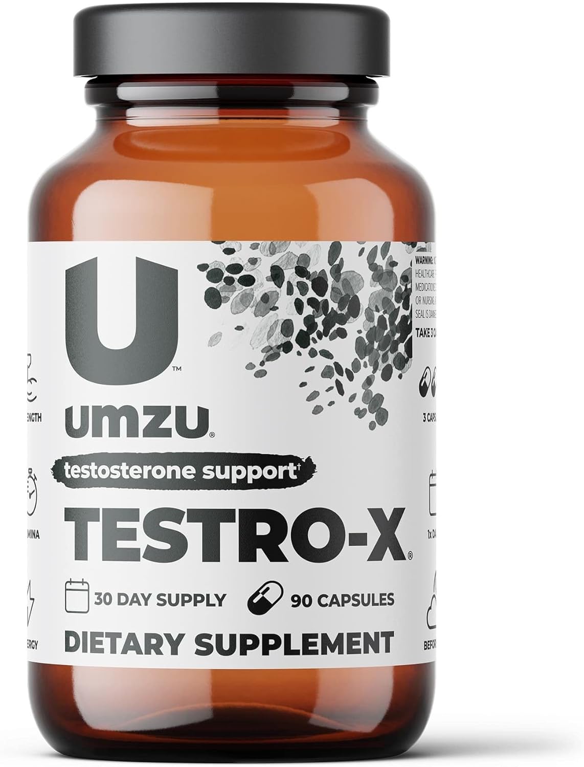 Umzu Testro-X Testosterone Supplement For Men | Natural Blend With Tongkat Ali | Support Energy, Strength, Stamina & Healthy T Levels (30 Day Supply | 90 Capsules)