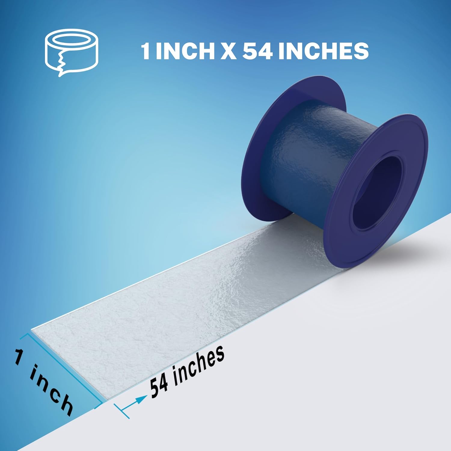 Niveus Gentle Silicone Tape Strips - Dentist Developed, Clear Soft Perforated Silicone Adhesive, Fsa Hsa Approved, For Sensitive Skin (1 Blue Tape Roll) : Health & Household