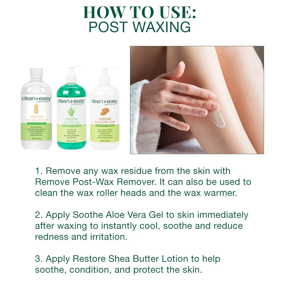 Clean + Easy Roll On Wax Kit (120V) - Complete Waxing Face And Body Hair Removal, Wax Roller Kit For Flawless Skin, Top Pick For Estheticians : Hair Waxing Kits : Beauty & Personal Care