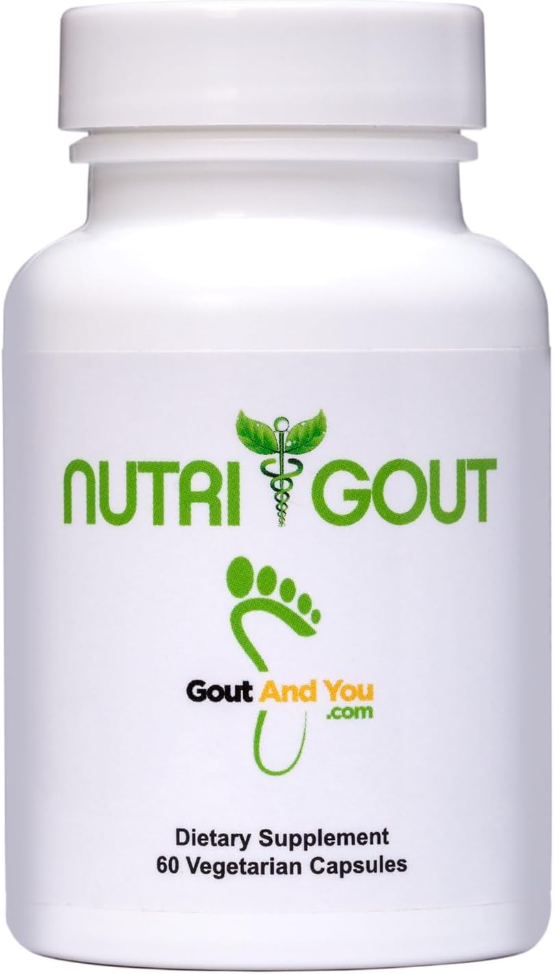 Nutrigout Uric Acid Cleanse Supplement W/Turmeric, Celery Seed, Bromelain, Milk Thistle, Dandelion And Chanca Piedra, 60 Vegetarian Capsules Of 500 Mg Each