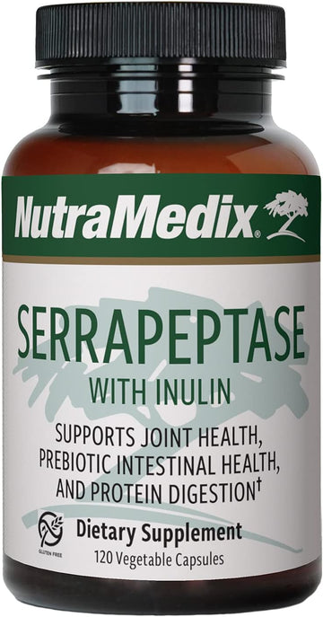 NutraMedix Serrapeptase Capsules 1,000mg - Proteolytic Digestive Enzymes Supplement for Digestive Health, Gut Health, Sinus Function & Joint Support (120 Vegetarian Capsules)