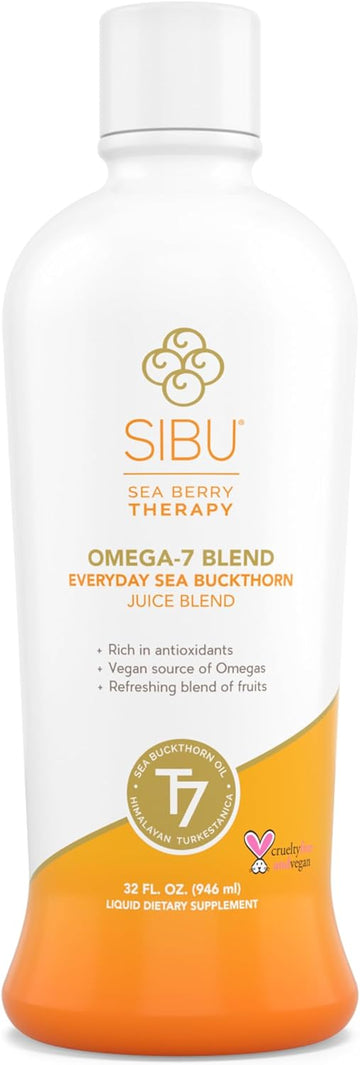 sibu Blend Sea Buckthorn Fruit Juice - Omega 7 Sea Buckthorn Pure Mixed with Healthy Fruit Juice - Potent Omega 7 Supplement, 32 Ounces