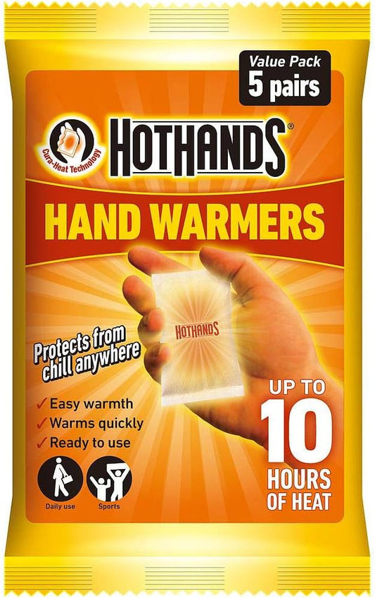 HOTHANDS Hand Warmers Value Pack - Pack total of 20 (10 x 2 sachets) - 10 hours of heat - Air activated - Ready to use, yellow,orange : Amazon.co.uk: Health & Personal Care