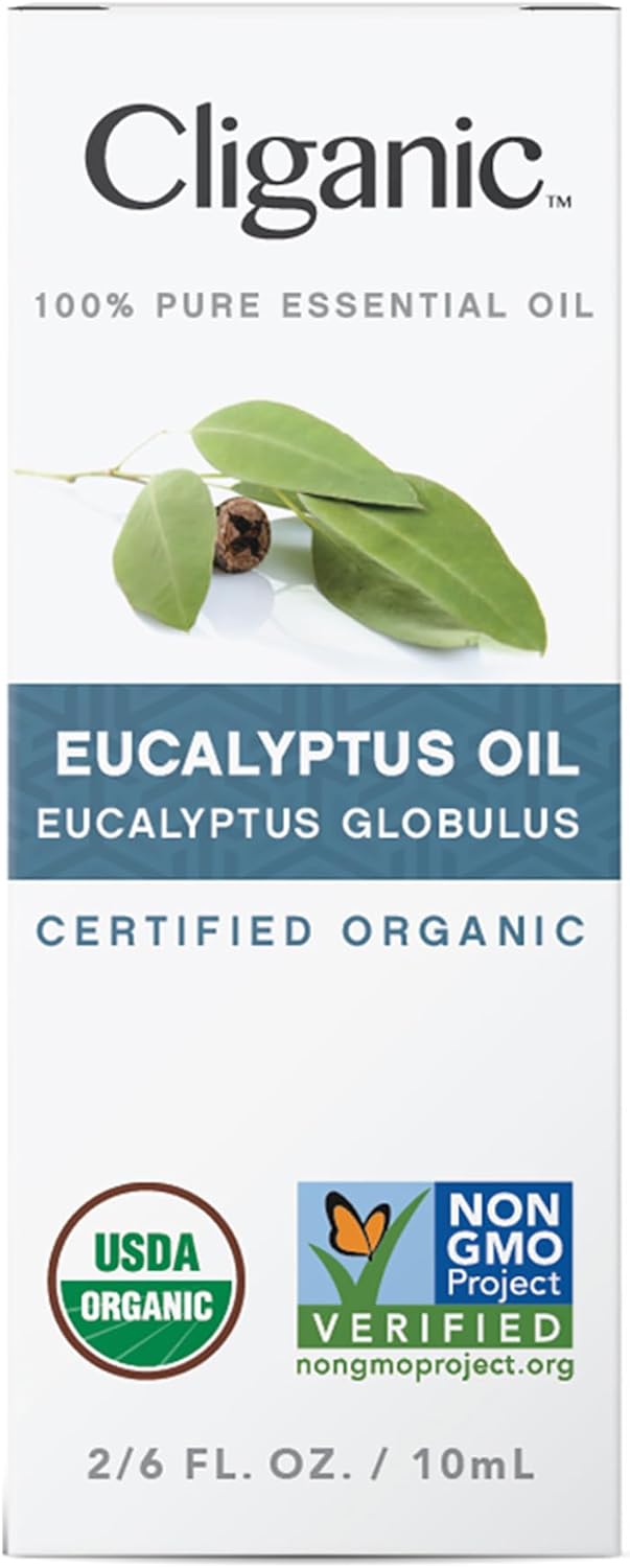 Cliganic USDA Organic Eucalyptus Essential Oil, 100% Pure | Natural Aromatherapy Oil for Diffuser Steam Distilled | Non-GMO Verified : Health & Household