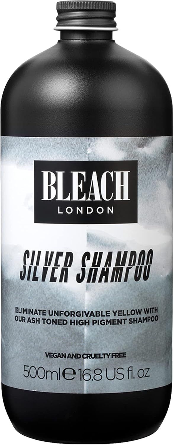 Bleach London Silver Shampoo - Vegan & Peta-Approved Purple Toning Formula, Neualises Yellow Tones - Paraben & Silicone Free - (250 Ml)