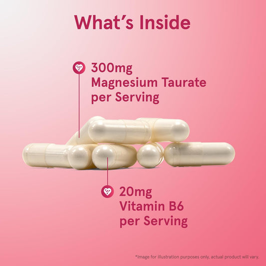 Jarrow Formulas Magnesium Taurate, Dietary Supplement, Supports Cardio And Bone Health, 300 Mg Per Servings, 90 Veggie Capsules, Up To A 30 Day Supply