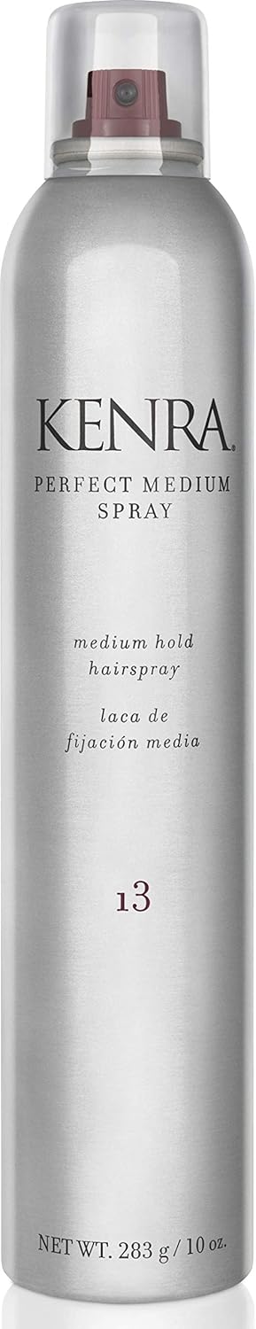 Kenra Perfect Medium Spray 13 80% | Provides Styling Control Without Stiffness | Medium Hold | Fast-Drying Formulation | High Shine Finish | All Hair Types | 10 Oz
