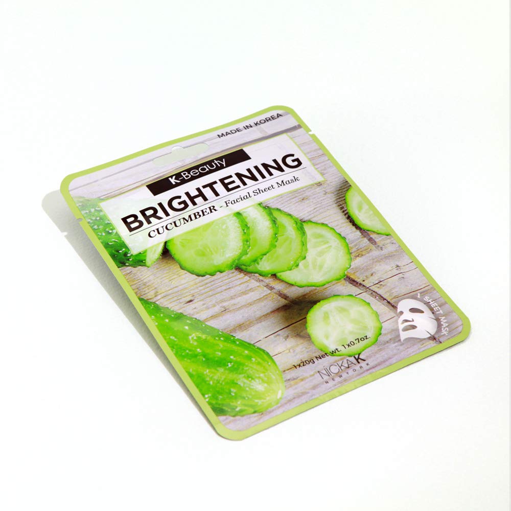 K-Beauty Brightennig Cucumber Facial Sheet Mask : Beauty & Personal Care
