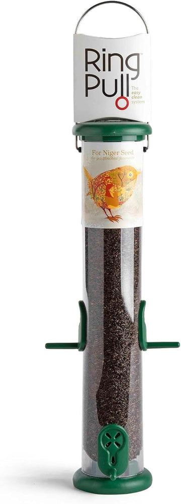 Ring-Pull Medium Bird Feeder for Niger Seeds - Green?TO-N2G