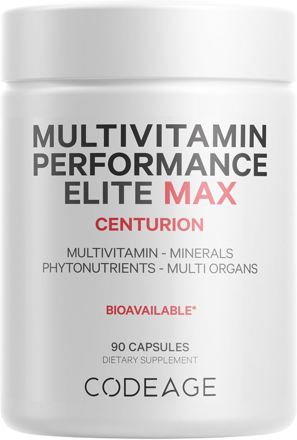 Codeage Multivitamin Performance Elite Max - Essential Vitamins For Athletes - Resveratrol, Citrus Bioflavonoids, Bovine Liver, Heart, Marrow, Wild Blueberry, Muscadine Grape, Pantethine - 90 Capsules