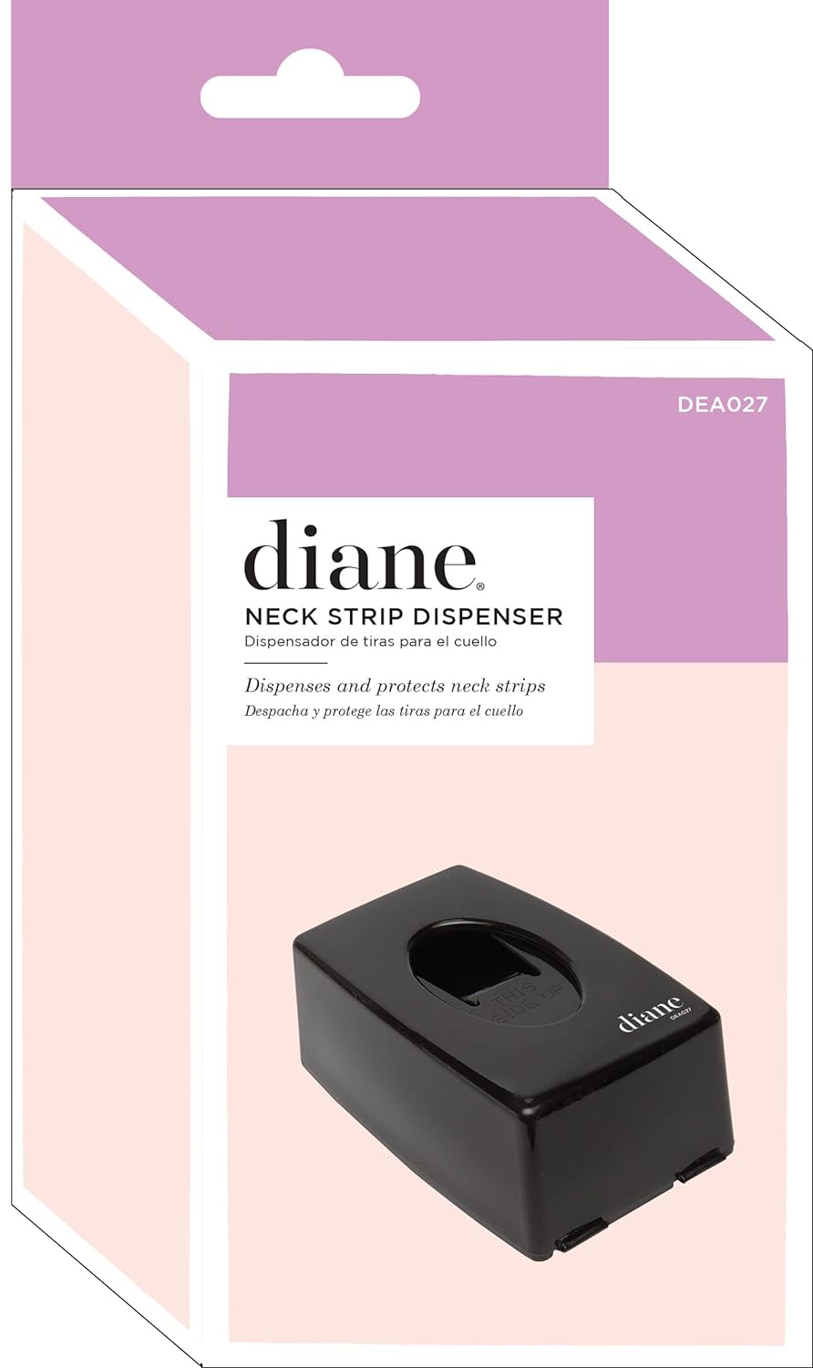 Diane Neck Strip Dispenser – Dispensing Container for Salon or Barber Shop – 5.9” x 3.6” x 2.4” – Black – DEA027