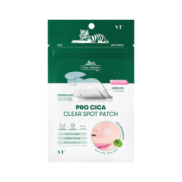 Vt Cosmetics Cica Clear Spot Patch (48 Patchs, 0.04" X18Patchs X 1 Sheet And 0.05" X15Patchs X 2 Sheets)