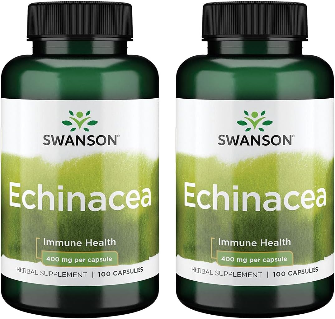 Swanson Echinacea 400 Milligrams 100 Capsules (2 Pack)