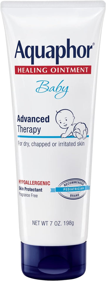 Aquaphor Baby Healing Ointment Advanced Therapy Skin Protectant, Dry Skin And Diaper Rash Ointment, 7 Oz Tube