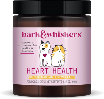 Bark & Whiskers Heart Health For Dogs & Cats, 3.17 Oz. (90G), 90 Scoops, Cheddar Cheese Flavor, Supports Cardiovascular Health And Function, Veterinarian Formulated, Non-Gmo, Dr. Mercola