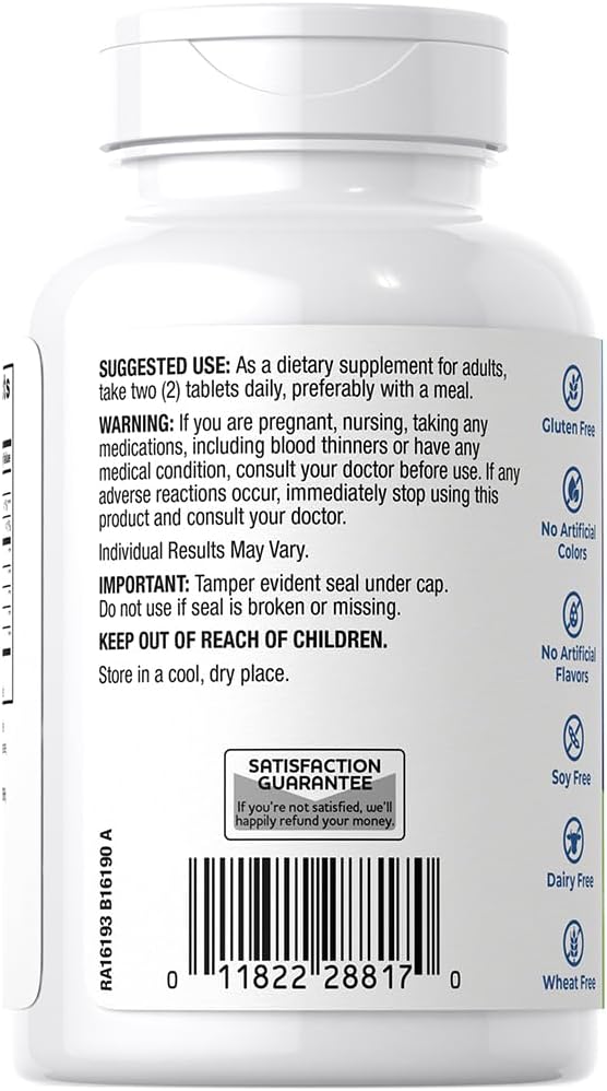 Rite Aid Movement Advanced Tablets, 120 Count, 1,500 mg of Glucosamine HCl, Chondroitin, Boron, Calcium & Hyaluronic Acid for Joint Health : Health & Household