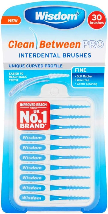 Wisdom Clean Between Pro Interdental Brushes Fine, 30 Each