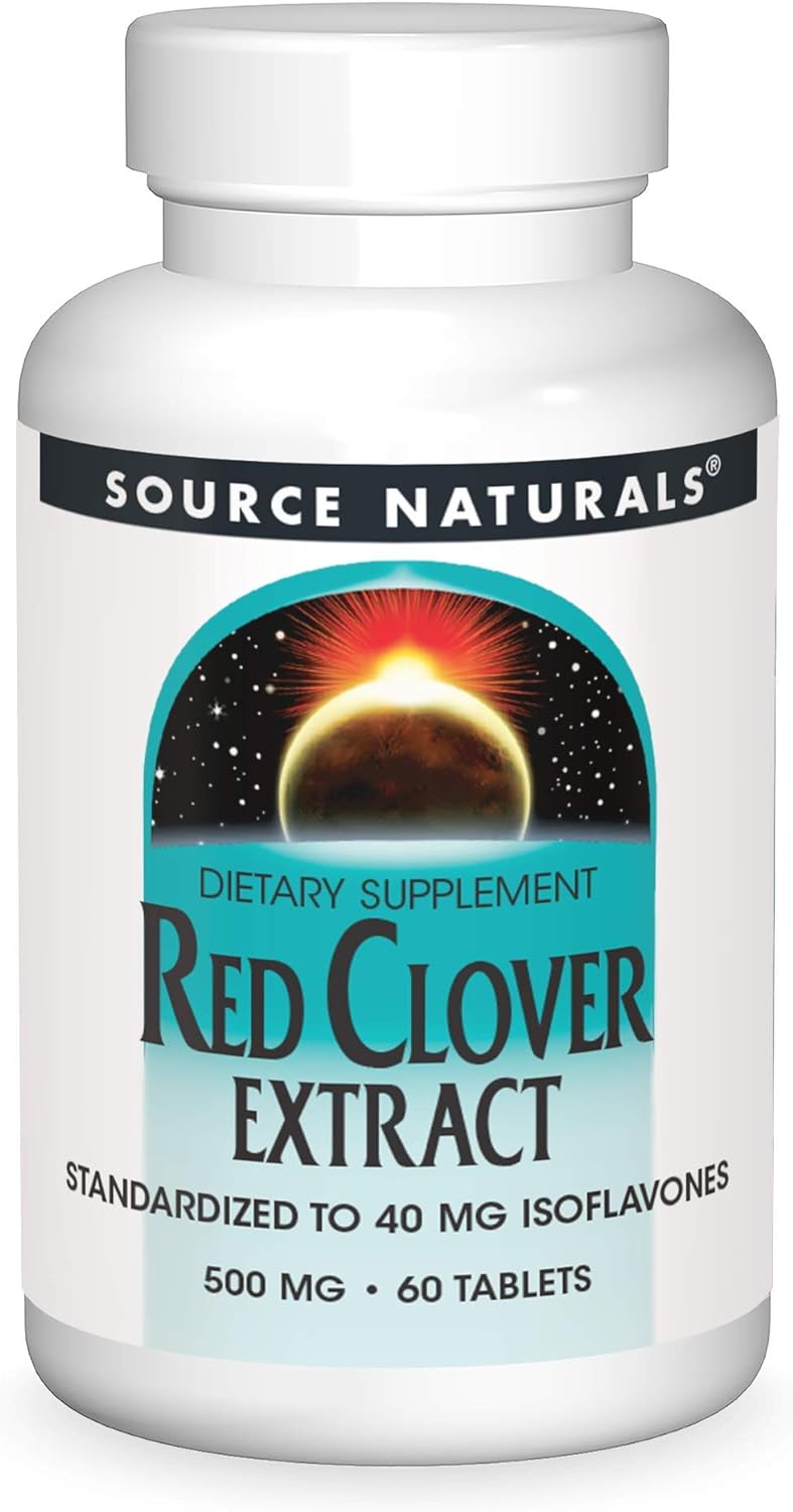 SOURCE NATURALS Red Clover Extract 500 Mg Tablet, 60 Count