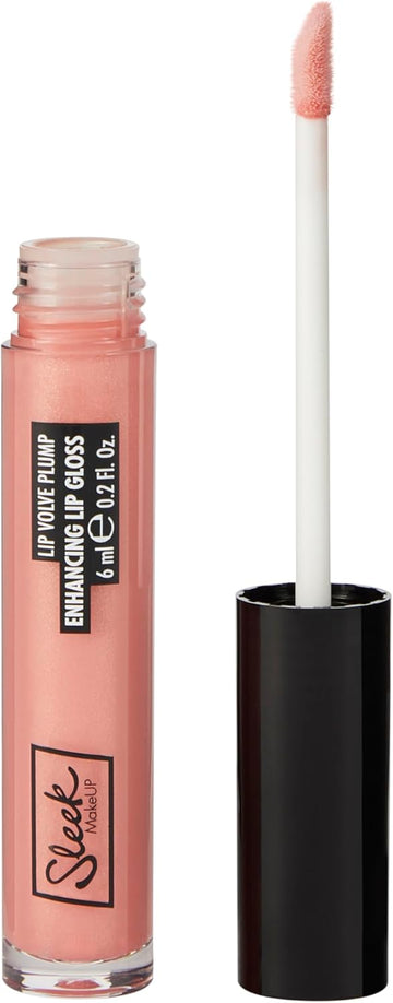 Sleek Makeup Lip Volve Plump Enhancing Lip Gloss For Fuller Looking Lips, Nourishes And Hydrates, Glossy Finish, Macaroon, 6 Ml