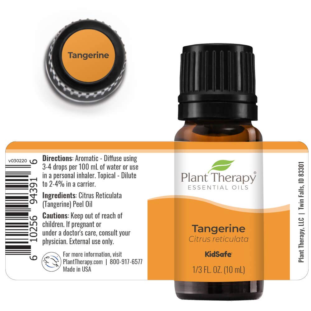 Plant Therapy Tangerine Essential Oil 10 mL (1/3 oz) 100% Pure, Undiluted, Therapeutic Grade : Health & Household