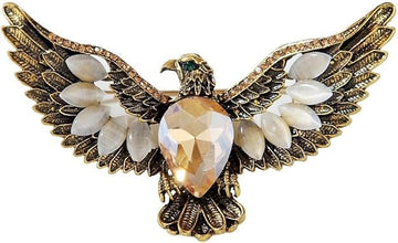 Fly Eagle Bird Brooch for Women & Men – Fashion Glass Brooch Pin for Uniforms, Jackets & Accessories | Elegant Chest Decoration Jewelry