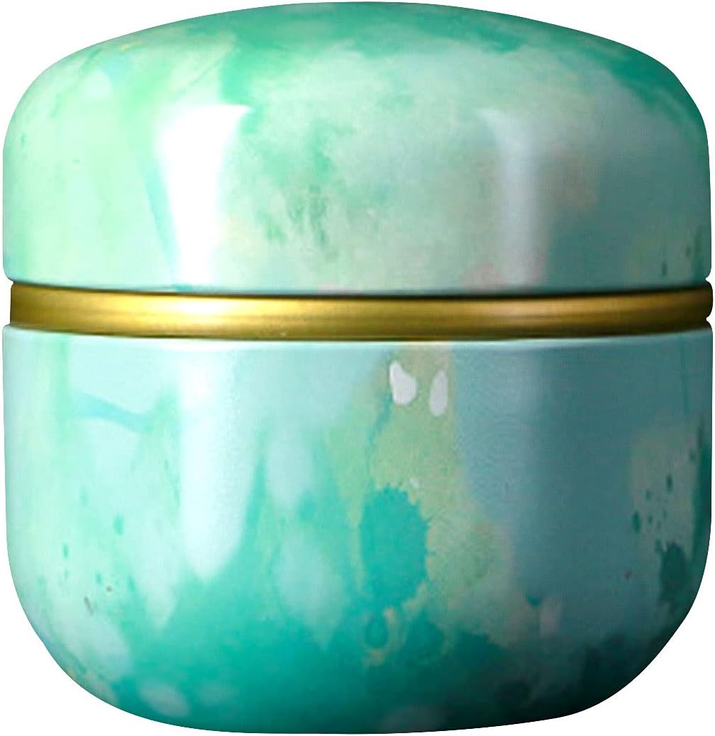 Topwon Body Powder Container With Powder Puff For Baby Women Talc Free Dusting Loose Powder Case Home Travel Powder Box (Green)